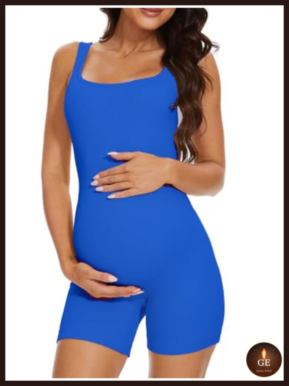 Seamless Maternity Romper Ribbed Yoga Jumpsuit